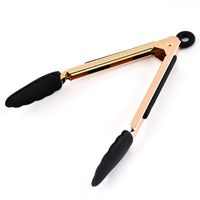 Simple Style Solid Color 430 Stainless Steel Food Tongs 1 Piece main image 4