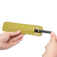 Solid Color Pu Learning Simple Style Pencil Case main image 5