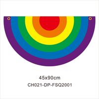 Vintage Style Simple Style Colorful Rainbow Polyester Flag sku image 1