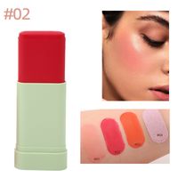 Retro Solid Color Plastic Blusher sku image 2