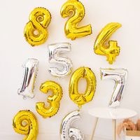 Simple Style Number Aluminum Film Party Festival Balloons main image 1
