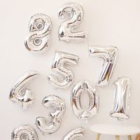 Simple Style Number Aluminum Film Party Festival Balloons main image 3