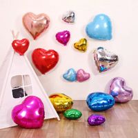 Sweet Simple Style Heart Shape Aluminum Film Party Festival Balloons main image 3