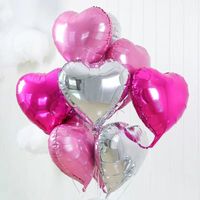 Sweet Simple Style Heart Shape Aluminum Film Party Festival Balloons main image 2