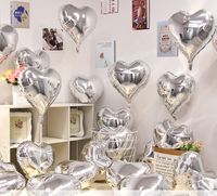 Sweet Simple Style Heart Shape Aluminum Film Party Festival Balloons sku image 4