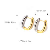 1 Paar Einfacher Stil Pendeln U-Form Überzug Titan Stahl Ohrringe main image 2