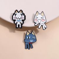 Cartoon Style Cute Cowboy Style Animal Cat Alloy Stamping Stoving Varnish Plating Unisex Brooches main image 1