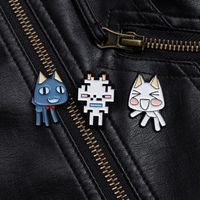 Cartoon Style Cute Cowboy Style Animal Cat Alloy Stamping Stoving Varnish Plating Unisex Brooches main image 4