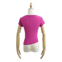 Women's T-shirt Short Sleeve T-Shirts Casual Solid Color main image 3