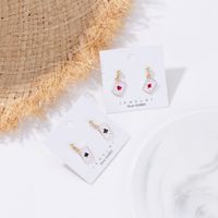 1 Pair Simple Style Letter Alloy Ear Studs main image 1