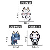 Cartoon Style Cute Cowboy Style Animal Cat Alloy Stamping Stoving Varnish Plating Unisex Brooches main image 2