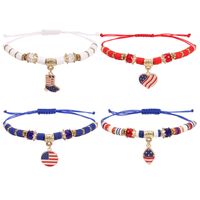 Wholesale Jewelry Simple Style Classic Style Color Block Artificial Crystal Cloth Beaded Bracelets sku image 3