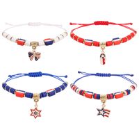 Wholesale Jewelry Simple Style Classic Style Color Block Artificial Crystal Cloth Beaded Bracelets sku image 1