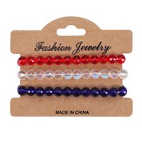 Wholesale Jewelry Simple Style Classic Style American Flag Artificial Crystal Alloy Soft Clay Beaded Bracelets sku image 11