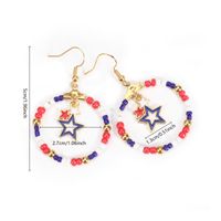 1 Pair Simple Style Classic Style Printing Printing Seed Bead Soft Clay Zinc Alloy Drop Earrings main image 4
