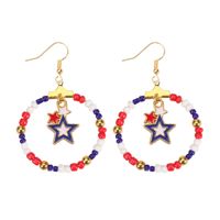 1 Pair Simple Style Classic Style Printing Printing Seed Bead Soft Clay Zinc Alloy Drop Earrings main image 5