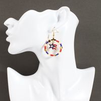 1 Pair Simple Style Classic Style Printing Printing Seed Bead Soft Clay Zinc Alloy Drop Earrings main image 2