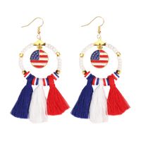 1 Pair Simple Style Classic Style Printing Printing Seed Bead Soft Clay Zinc Alloy Drop Earrings sku image 11