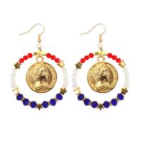 1 Pair Simple Style Classic Style Printing Printing Seed Bead Soft Clay Zinc Alloy Drop Earrings sku image 8