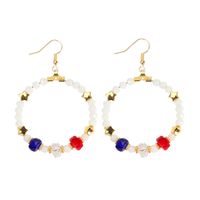 1 Pair Simple Style Classic Style Printing Printing Seed Bead Soft Clay Zinc Alloy Drop Earrings sku image 10