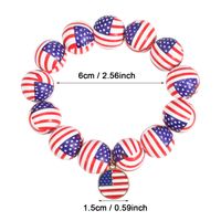 Großhandel Schmuck Retro Amerikanische Flagge Holz Perlen Armbänder main image 3