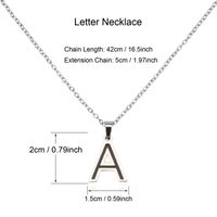 304 Stainless Steel Sweet Polishing Letter Pendant Necklace main image 2