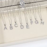 304 Stainless Steel Sweet Polishing Letter Pendant Necklace main image 4