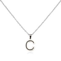 304 Stainless Steel Sweet Polishing Letter Pendant Necklace main image 5