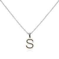 304 Stainless Steel Sweet Polishing Letter Pendant Necklace sku image 19