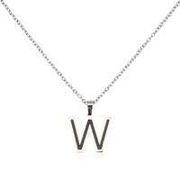 304 Stainless Steel Sweet Polishing Letter Pendant Necklace sku image 23