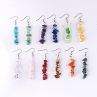 1 Pair Simple Style Geometric Patchwork Natural Stone Drop Earrings main image 1