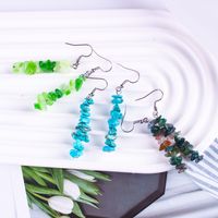1 Pair Simple Style Geometric Patchwork Natural Stone Drop Earrings main image 5