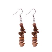 1 Pair Simple Style Geometric Patchwork Natural Stone Drop Earrings main image 4