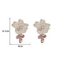 1 Pair Elegant Sweet Flower Crystal Arylic Drop Earrings main image 2