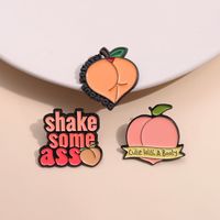 Cartoon Style Cute Cowboy Style Letter Fruit Alloy Stamping Stoving Varnish Plating Unisex Brooches main image 1