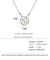 Sterling Silver Casual Hollow Out Inlay Musical Instrument Zircon Pendant Necklace main image 2