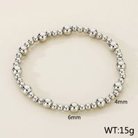 Einfacher Stil Runden Edelstahl 304 18 Karat Vergoldet Armbänder In Masse sku image 1