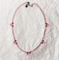 Elegant Geometric Natural Stone Pearl Brass Beaded Women's Necklace sku image 3