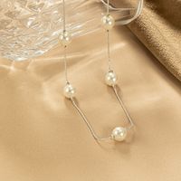 Vintage Style Simple Style Round Arylic Alloy Pearl Women's Necklace main image 6