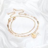 Copper Casual Classic Style Pearl Letter Bracelets main image 1