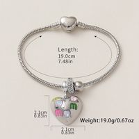 Wholesale Jewelry Y2K Casual Simple Style Letter Heart Shape Alloy Copper Rhinestones Enamel Inlay Bracelets main image 3