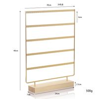 Simple Style Solid Color Solid Wood Iron Jewelry Display Jewelry Rack sku image 22