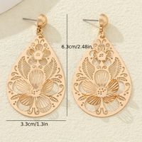 1 Pair Elegant Lady Streetwear Flower Hollow Out Alloy Drop Earrings main image 2