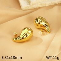 1 Pair Modern Style Simple Style Solid Color Plating Stainless Steel 18K Gold Plated Earrings sku image 53