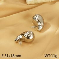 1 Pair Modern Style Simple Style Solid Color Plating Stainless Steel 18K Gold Plated Earrings sku image 19