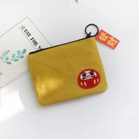 Women's Solid Color Cotton Zipper Wallets sku image 5