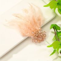 Elegant Lady Feather Artificial Feather Plastic Flower Beads Women's Brooches 1 Piece main image 4