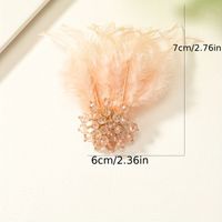 Elegant Lady Feather Artificial Feather Plastic Flower Beads Women's Brooches 1 Piece main image 2