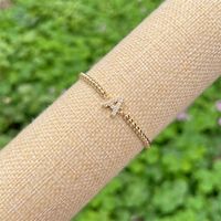 Copper 18K Gold Plated Casual Simple Style Classic Style Plating Inlay Letter Zircon Bracelets main image 7
