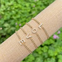 Copper 18K Gold Plated Casual Simple Style Classic Style Plating Inlay Letter Zircon Bracelets main image 5